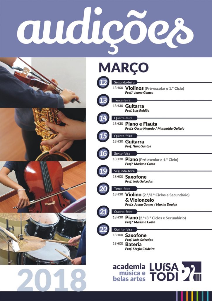 audições março