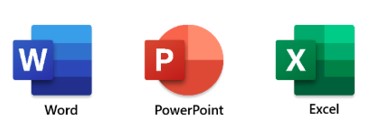 Microsoft Word, Excel, PowerPoint